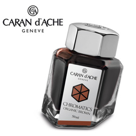 CARAN d'ACHE 瑞士卡達 Chromatics 色彩墨水. 桔棕 / 瓶