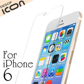 yardiX代理【DESOF iCON iPhone 6 9H超薄鋼化玻璃保護貼】可搭邊框/保護殼/保護套或觸控筆使用 0.2超薄厚度