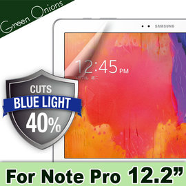 yardiX代理【美國Green Onions 抗藍光平板保護貼--Samsung NotePRO 12.2 Wi-Fi款】過濾43%藍光螢幕保護膜 有效阻隔43%有害藍光 硬度5H