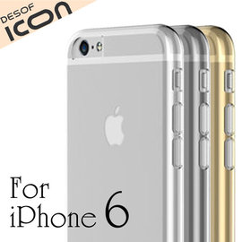 yardiX代理【DESOF iCON iPhone 6透明超薄果凍保護套】就是要Apple!手機套/手機殼/保護套 超薄0.5ｍｍ厚度