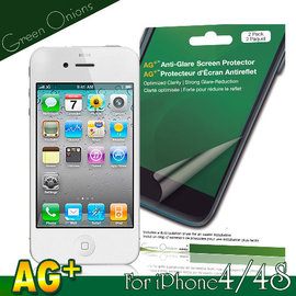 yardiX代理【美國Green Onions 防眩光保護貼--iPhone 4/4S(兩入裝)】防指紋霧面保護膜 降低指紋沾黏 搭保護殼/保護套更佳