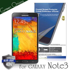 yardiX代理【美國Green Onions 抗藍光保護貼--Samsung Galaxy Note3款】過濾43%藍光螢幕保護膜 有效阻隔43%有害藍光 硬度5H