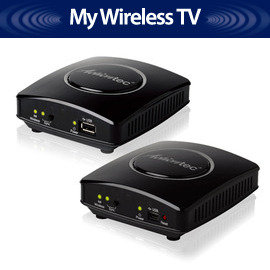 一月租機【Actiontec MyWirelessTV -- 無線HDMI 2D/3D影像傳輸器】將藍光播放器PS3 1080P影像WIFI傳送到液晶電視投影機