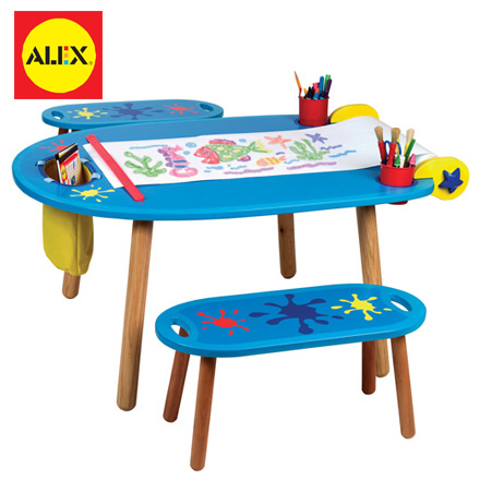【美國ALEX】兒童專用繪畫桌椅組(一桌二椅) / 組