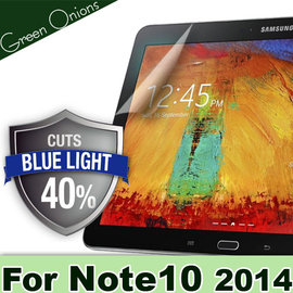 yardiX代理【美國Green Onions 抗藍光平板保護貼--Samsung GALAXY Note 10.1 2014 特仕版款】過濾43%藍光螢幕保護膜 硬度5H