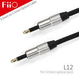 WalkBox代理【FiiO L12 3.5mm光纖傳輸線(Miniplug接頭)】可將E17耳擴跟MAC或筆記型電腦連接使用不需轉接頭