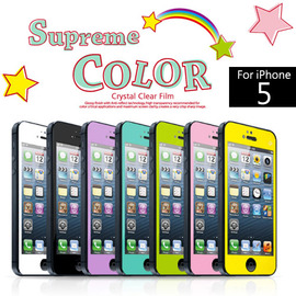 yardiX代理【韓國TAKE91 Supreme Color iPhone 5/5S/5C 晶彩保護貼】七種色彩任選 可搭邊框/保護殼/保護套或觸控筆使用