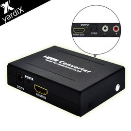 【yardiX HDMI數位類比音源轉換器】HDMI立體聲獨立(光纖/RCA立體聲輸出)加HDMI bypass AppleTV可轉接立體聲擴大器
