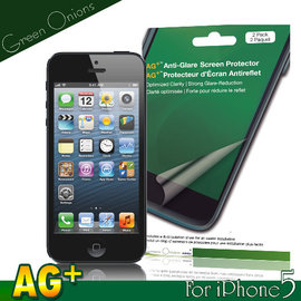 yardiX代理【美國Green Onions 防眩光保護貼--iPhone 5(兩入裝)】防指紋霧面保護膜 降低指紋沾黏 搭保護殼/保護套更佳