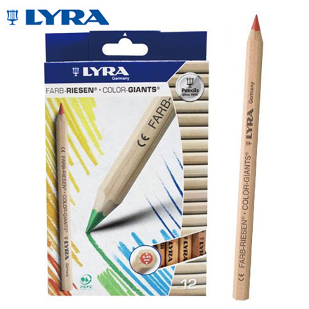 【德國LYRA】六角原木色鉛筆(12色) / 盒