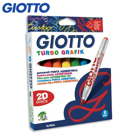 【義大利 GIOTTO】2D線條筆(8色) / 盒