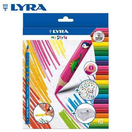 【德國LYRA】個人專屬三角色鉛筆(10色) / 盒