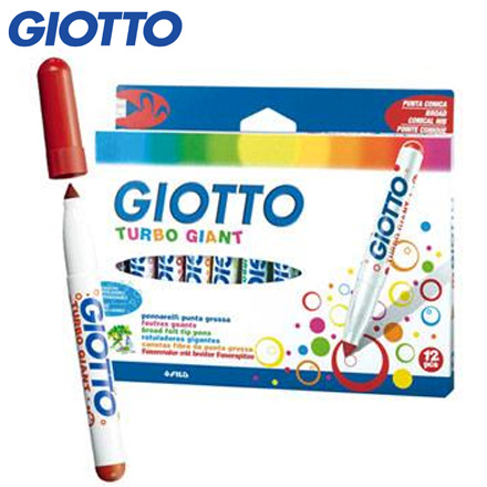 【義大利 GIOTTO】超好洗粗細雙效彩色筆(12色) / 盒