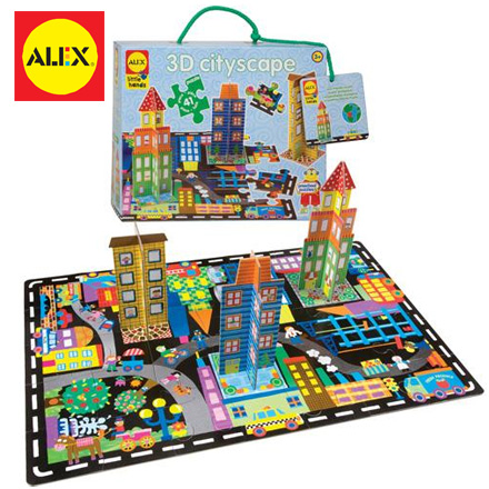 【美國ALEX】立體地板大拼圖-城市風景 / 盒