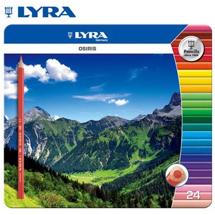 【德國LYRA】學用三角色鉛筆(24色) / 盒