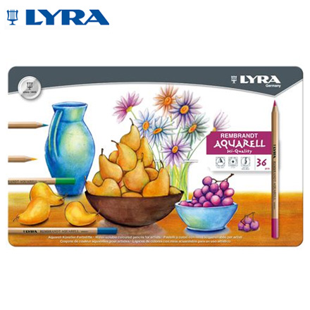 【德國LYRA】林布蘭專業水溶性色鉛筆(36色鐵盒裝) / 盒
