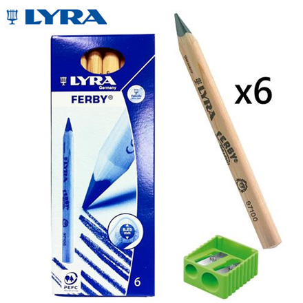 【德國LYRA】兒童三角原木鉛筆(12cm) 6入 / 盒