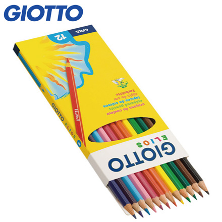【義大利 GIOTTO】Elios 學用六角彩色鉛筆(12色) / 盒