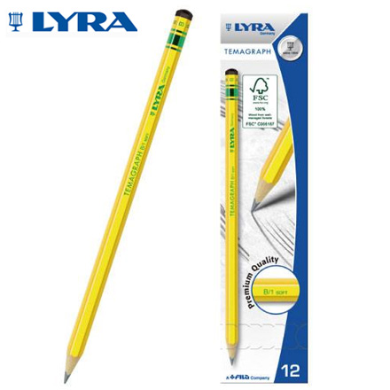 【德國LYRA】百年經典黃桿鉛筆(12入) 贈單孔削筆器 / 盒