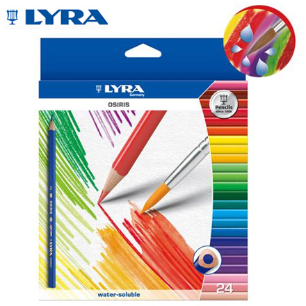 【德國LYRA】學用三角水彩色鉛筆(24色) / 盒
