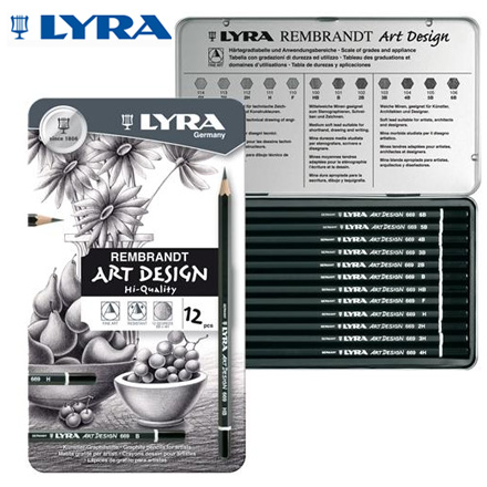 【德國LYRA】林布蘭專業素描鉛筆(6B-4H)12支 / 盒