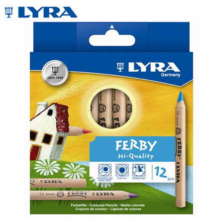 【德國LYRA】三角原木色鉛筆(12cm)12色 / 盒