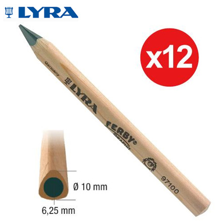 【德國LYRA】兒童三角原木鉛筆(12cm) 12入 / 盒