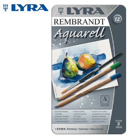 【德國LYRA】林布蘭專業水溶性色鉛筆(12色鐵盒裝) / 盒