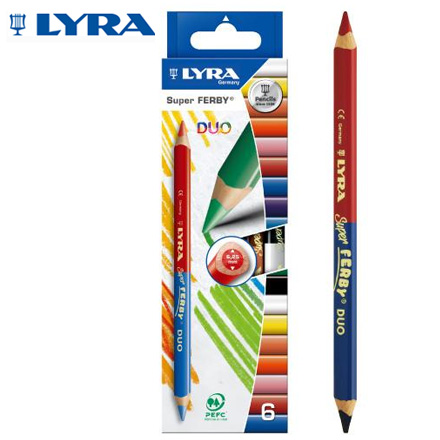 【德國LYRA】三角雙頭彩色鉛筆(12色) / 盒