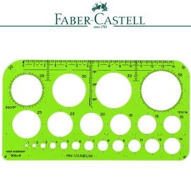Faber-Castell 輝柏  172066  906AN凸粒圓圈板1~36mm / 片