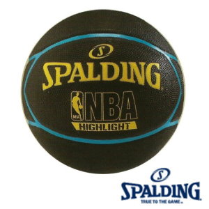 斯伯丁Spalding  NBA Highlight五芒星系列  SPA83198 NBA Highlight五芒星-Rubber 藍-黃 / 個