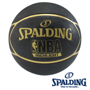 斯伯丁Spalding  NBA Highlight五芒星系列  SPA74634 NBA Highlight五芒星-PU 黑-金 / 個