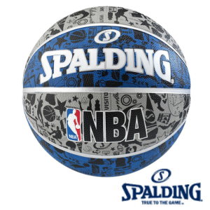 斯伯丁Spalding  NBA塗鴉系列  SPA83176 NBA塗鴉系列-灰/藍/黑 / 個